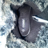 Khombu Women’s Black Faux Fur-Lined & Faux Leather Winter Snow Boots Size 8M