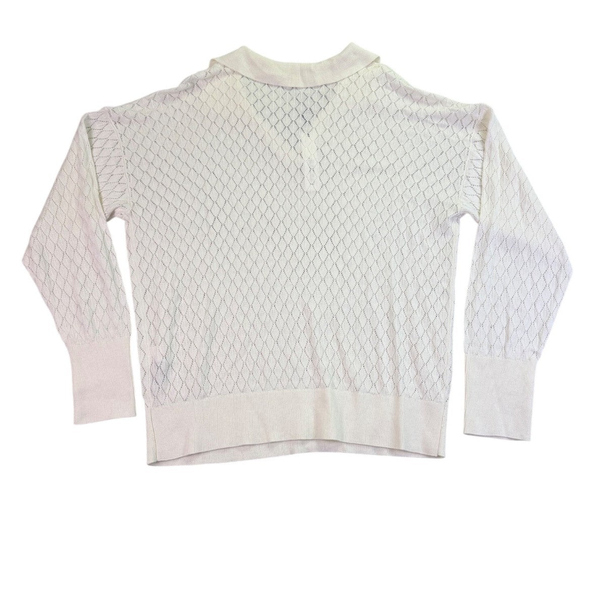 Chicos Womens Cream Knit Pullover Sweater Acetate/Modal Blend Size L