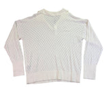 Chicos Womens Cream Knit Pullover Sweater Acetate/Modal Blend Size L