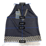 Love Stitch Womens Black Embroidered Sleeveless Halter Tank Top Size M