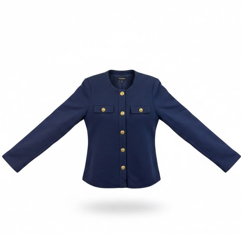 41 Hawthorn Womens Navy Military Style Jacket With Gold Buttons Size L