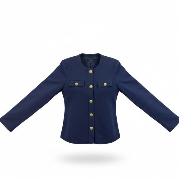 41 Hawthorn Womens Navy Military Style Jacket With Gold Buttons Size L