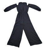 International Concepts Womens Black Cold Shoulder Jumpsuit Size S