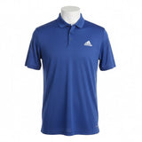 Adidas Mens Blue Polyester Polo Shirt  Embroidered Logo Short Sleeve Size XL
