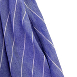 Simplee Womens Blue Cotton Linen Stripe Midi Dress Size Small