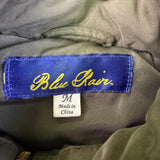 Blue Rain Mens Olive Quilted Vest With Gold Accents Pockets & Zipper Sz M