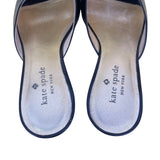 Kate Spade Women’s Black Patent Natural Raffia Bow Dixie Wedge Sandals Size 7.5M
