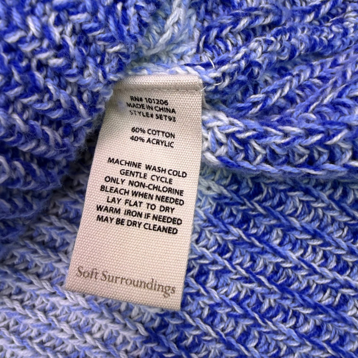 Soft Surroundings Womens Sweater Pastel Striped Knit Relaxed Size 3X