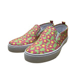 Asos Women’s Green & Pink Canvas With Floral Print Slip-On Sneakers Size US 9