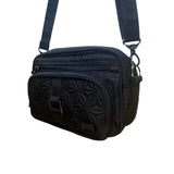 Lug Women’s Black Quilted Polyester Carousel Adjustable Strap Crossbody Bag