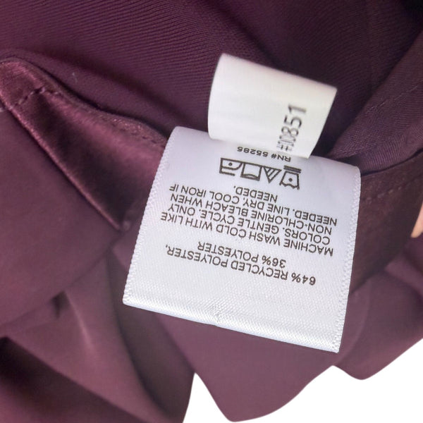 Express Womens Burgundy Wide-Leg Pants Recycled Polyester Blend Size M
