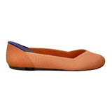 Rothys Women’s Orange Knit Round The Daily Flat Shoes Size W12