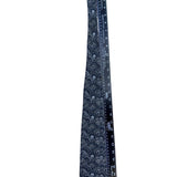 Henry Grethel Mens Blue 100% Italian Silk Tie Fan Feather Pattern