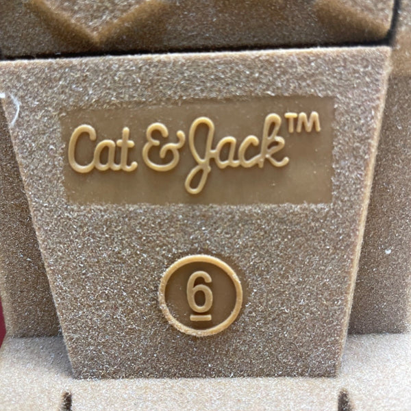 Cat & Jack Girls Pink & Gray Faux Fur Thermolite Winter Snow Boots Size 6