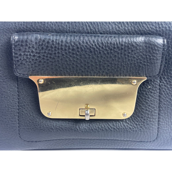 Milly Women's Black Leather Isabella Tote Bag Sz M