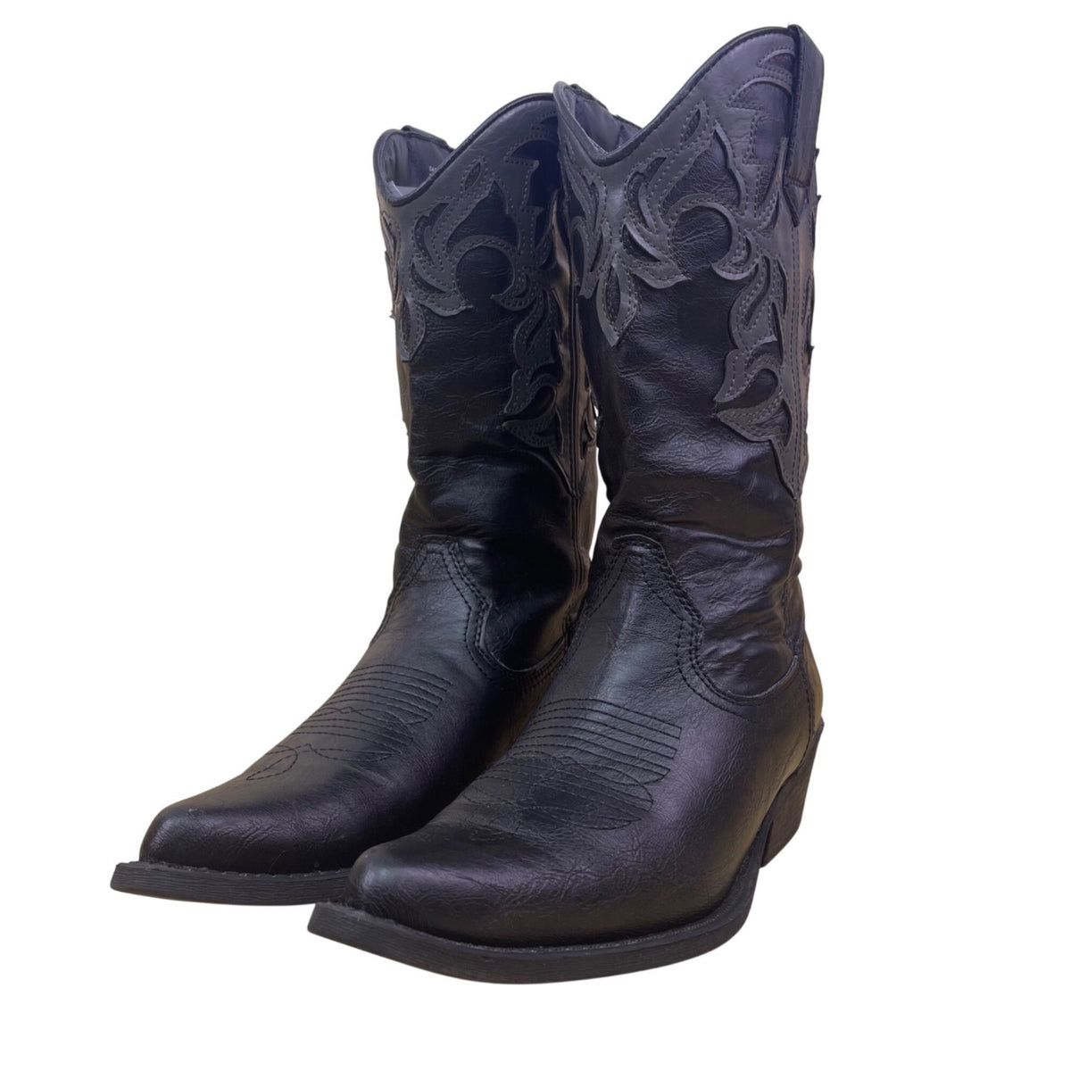 Madden Girl Women’s Black Embroidered Western Cowboy Boots Size 7.5M