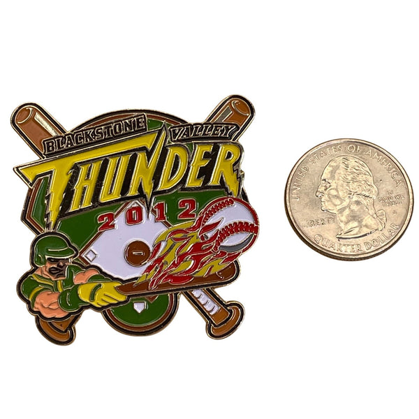 Blackstone Valley Thunder 2012 Baseball Pin With Flaming Ball Design