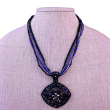 Chicos Womens Multi-Color Resin & Glass Statement Necklace