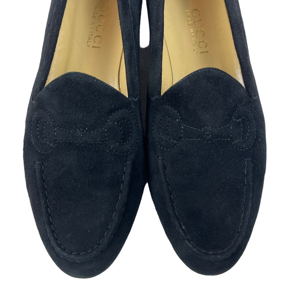 Gucci Women’s Black Suede Slip On Loafers Sz 8 - NWOB