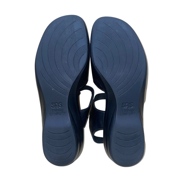 SAS Women’s Black Leather Adjustable Strap Tripad Comfort Sandals Size 7M