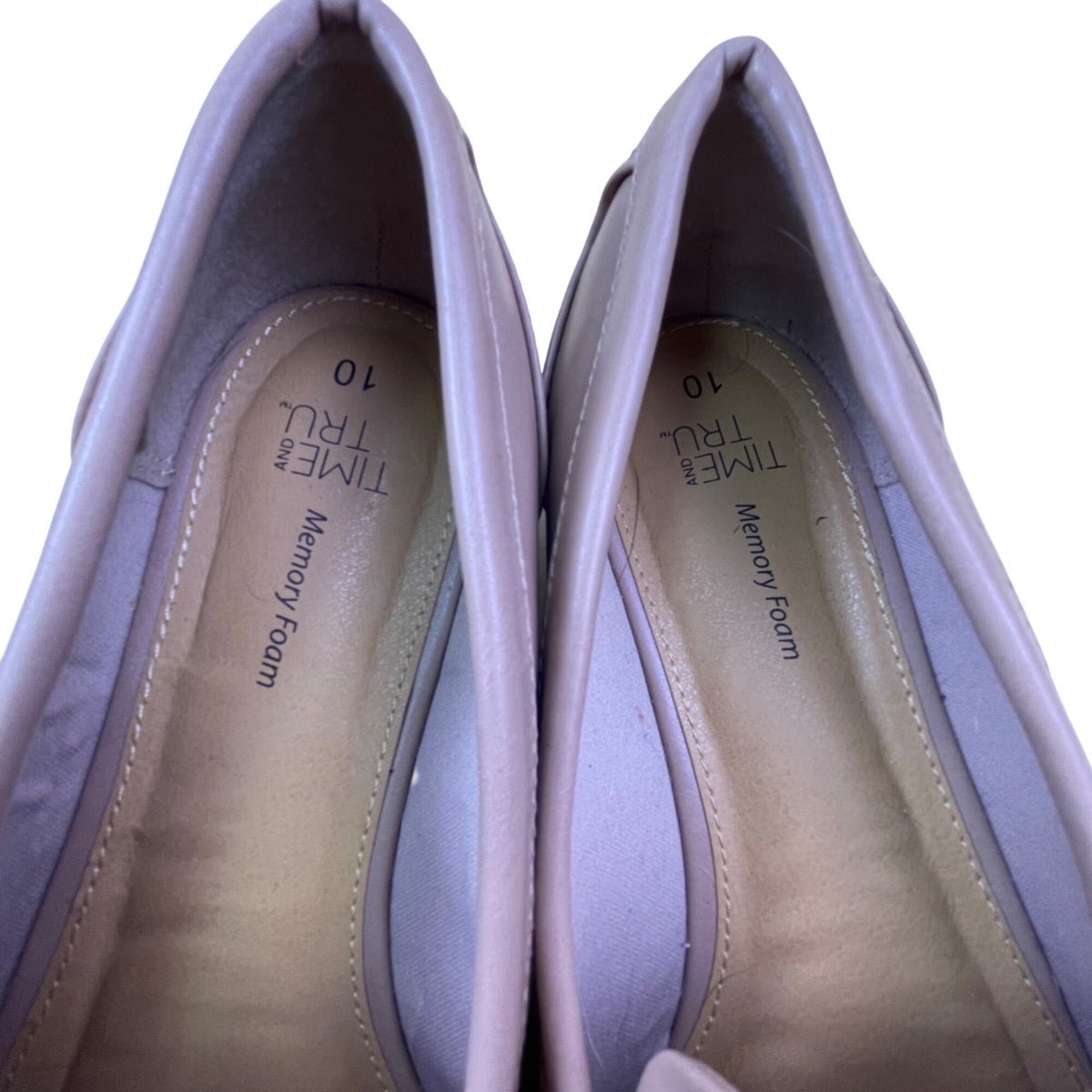 Time And Tru Women’s Mauve Pink Lug Sole Casual Slip-On Penny Loafers Size 10
