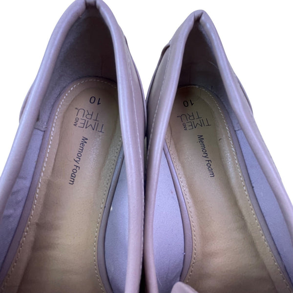 Time And Tru Women’s Mauve Pink Lug Sole Casual Slip-On Penny Loafers Size 10