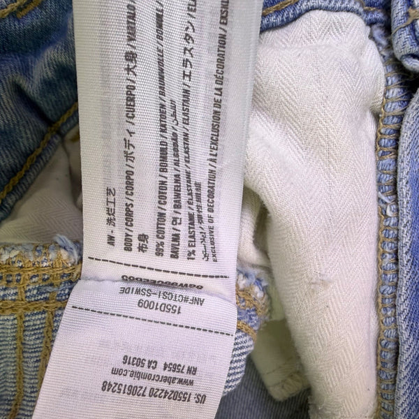 Abercrombie & Fitch Womens Light Wash Denim Carpenter Jeans Curve Love Sz 29