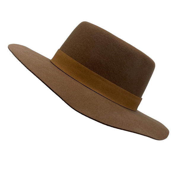 Lack Of Color Unisex Brown Australian Wool Farmer's Boho Hat Sz L