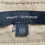Dockers Mens Beige Straight-Leg Pants Stretch Casual Wear Durable  Size 34