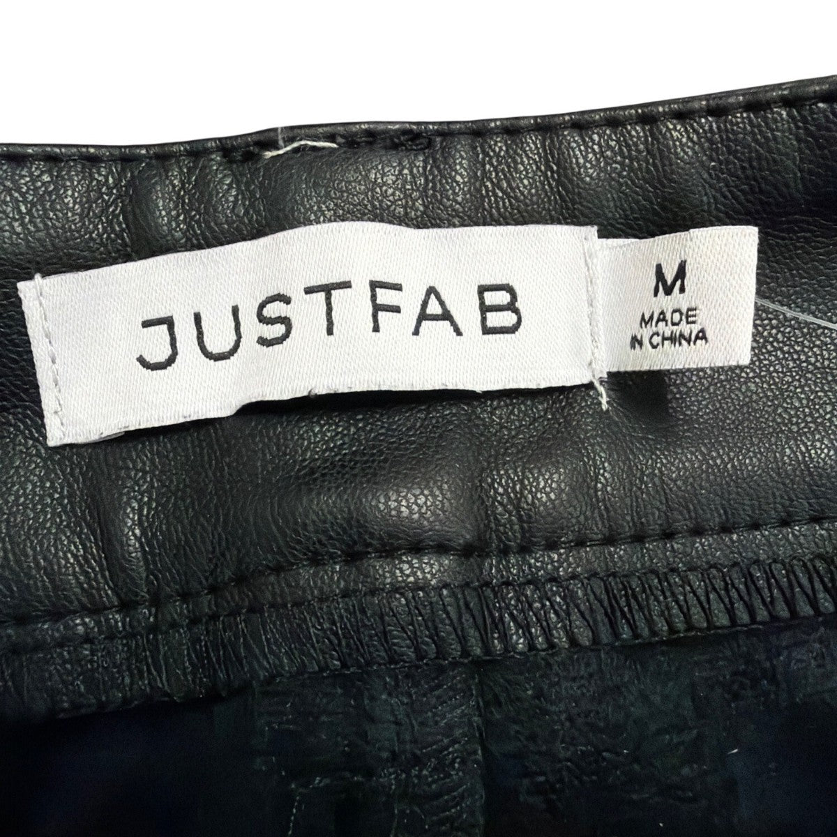 Justfab Womens Black Faux Leather Pants Size M