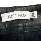 Justfab Womens Black Faux Leather Pants Size M