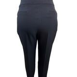 Kasper Womens Black Cropped Pants Side Zipper Closure Slim Fit Size 12P- New