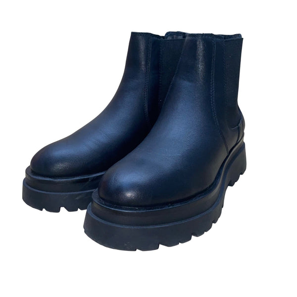 Aldo Women’s Black Leather Stompd Platform Chelsea Boots Size 8