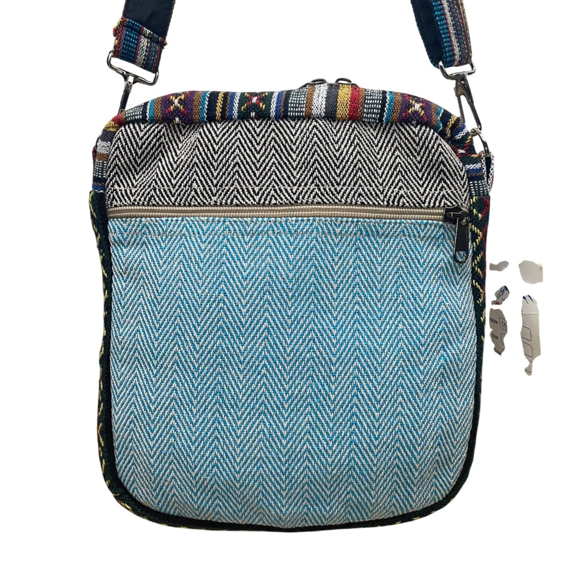Like International Himalaya Blue Hemp Adjustable Strap MD-go Crossbody Bag