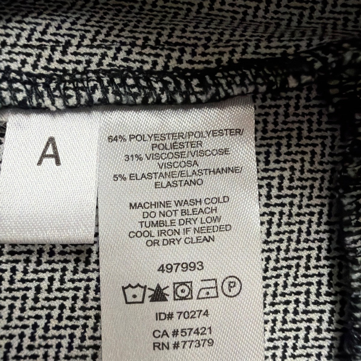 Ann Taylor Womens Gray Herringbone Side-Zip Slim Stretch Pants Size 10