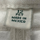 L.L.Bean Womens Beanflex White Jeans Favorite Fit Stretch Denim Size 12P - New