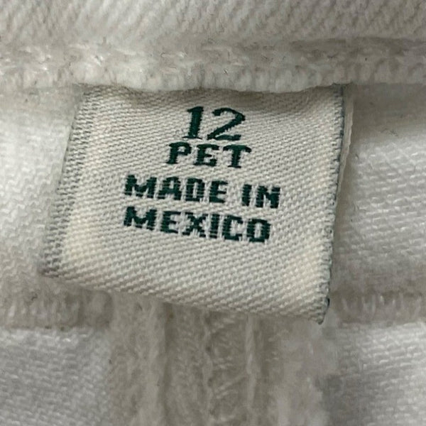 L.L.Bean Womens Beanflex White Jeans Favorite Fit Stretch Denim Size 12P - New