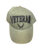 Extreme Embroidery Mens Olive  Air Force Veteran Cap & Lanyard Set Adjustable