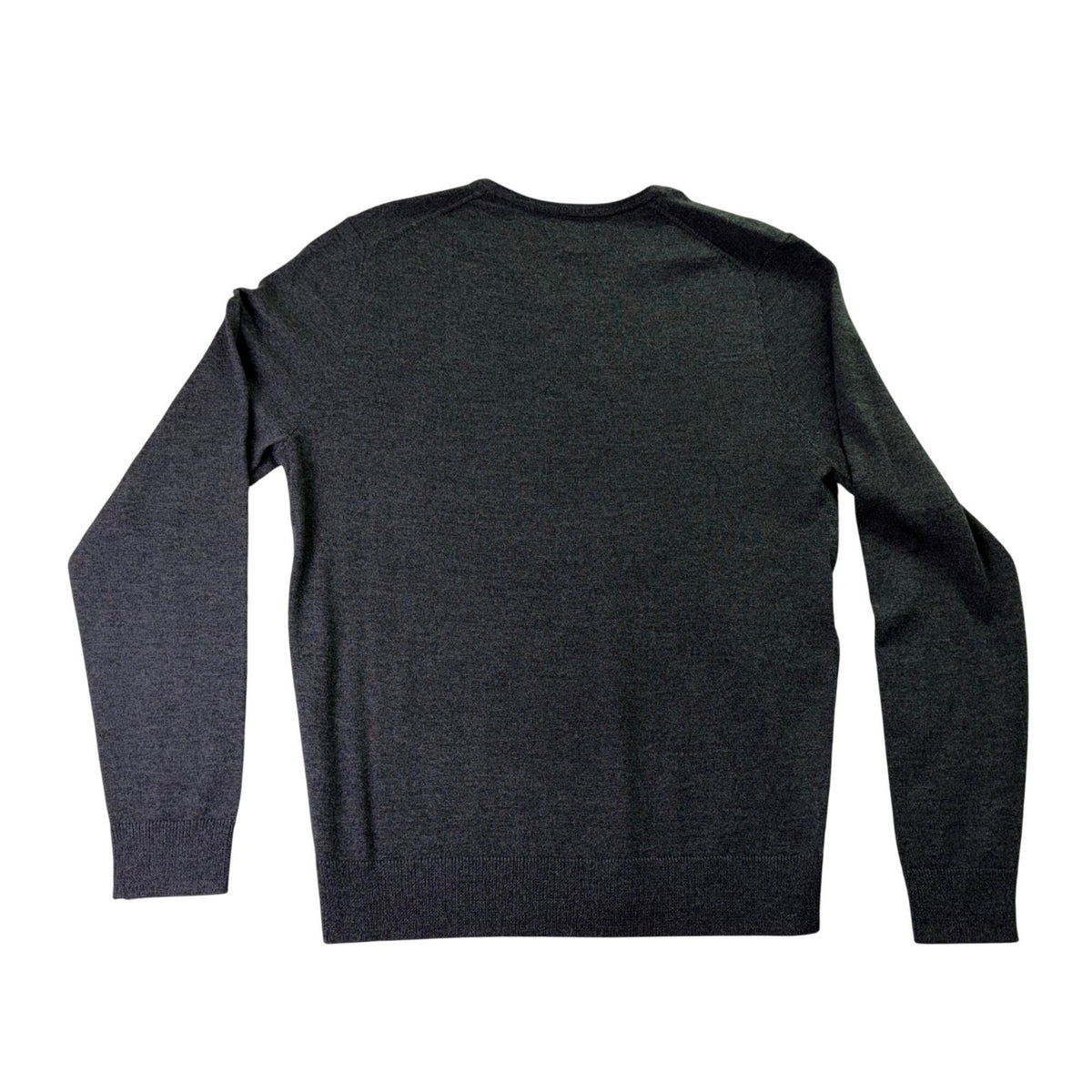 Nordstrom Mens Charcoal Italian Merino Wool V-Neck Sweater Size M