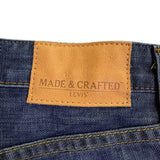 Levis Mens Indigo Cotton Made & Crafted Ruler Straight Denim Jeans Durable