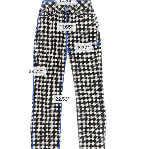 BDG Womens Black & White Houndstooth Pattern Pants Urban Outfitters Size 24