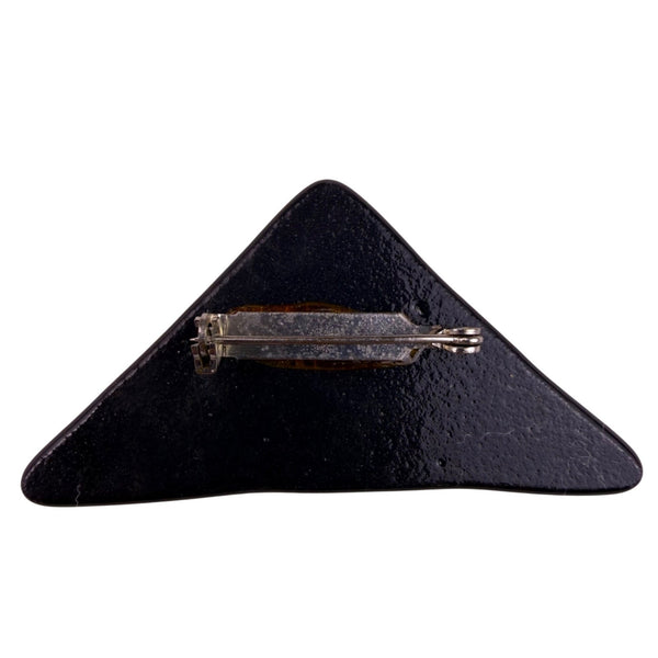 Brooch Pasins Womens Futuristic Red/Black Resin Geometric Triangle