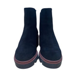 António De Faria Women’s Black Suede Lug Sole Chelsea Boots Size 8