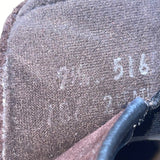 Hush Puppies Women’s Brown Suede Slip-On Gold Logo Detail Classic Loafers Sz 9.5