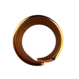 Romano Womens Gold Tone Brass Ring Statement Modern Wrap Fits Size 8-9