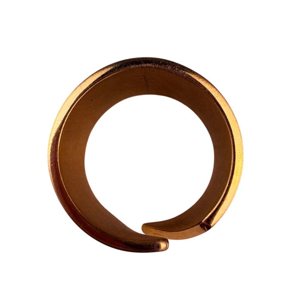 Romano Womens Gold Tone Brass Ring Statement Modern Wrap Fits Size 8-9
