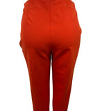 Lands End Mid Rise Slim Leg Red Capri Pants Size 12