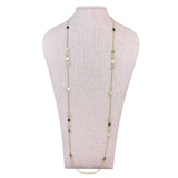 DKNY Womens Gold Tone Metal Long Chain Necklace Elegant Multi-Layer Design