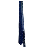 J.Crew Mens Navy Silk Tie Lacrosse Crosses Embroidery A
