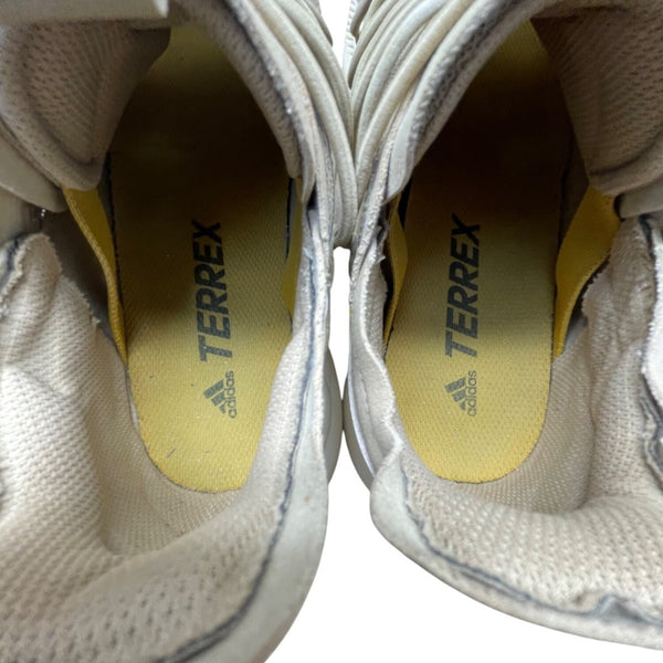 Adidas Men’s Beige & Victory Gold Terrex Trail-Ready Hiking Sneakers Size 12